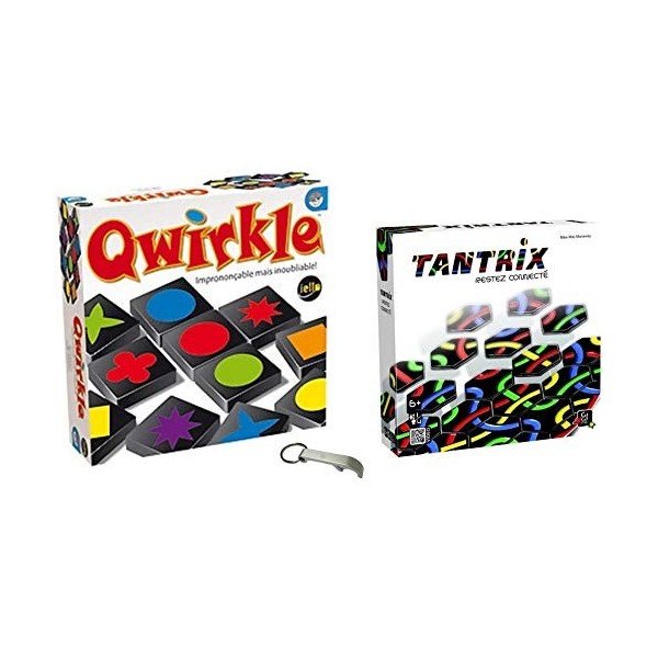Lot de 2 Jeux : Qwirkle + Tantrix + 1 Décapsuleur Blumie