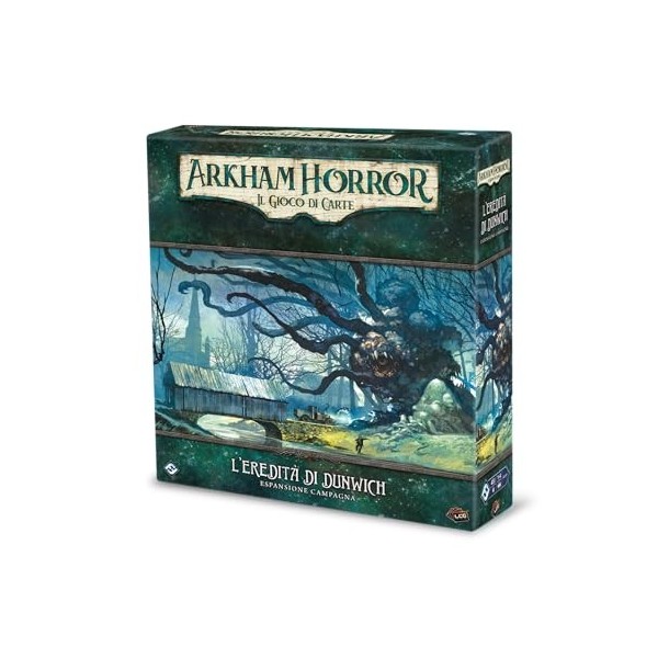 Asmodee Arkham Horreur Le Jeu de Cartes, LHéritage de Dunwich, Expansion Campagne, Edition en Italien