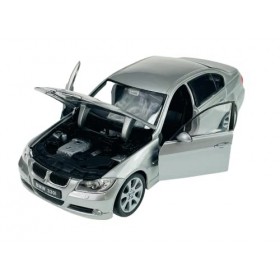 Welly BMW Série 3 3 Er 330i 330 i 2006 Argent E90 E 90 Berline 1/24 Modèle de voiture La Cast Neuf dans la boîte