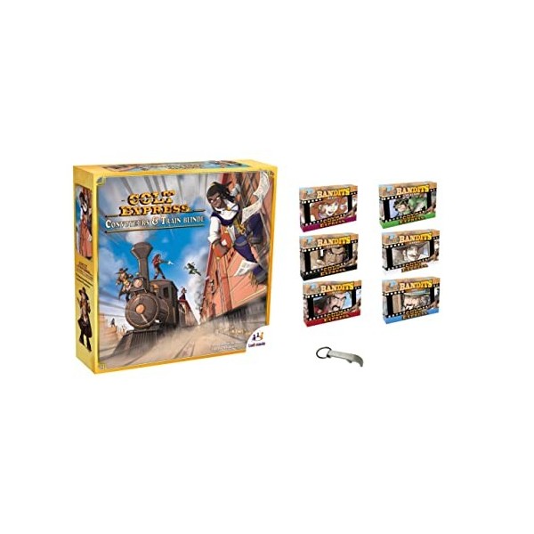 Lot Colt Express Convoyeur Et Train Blindé Version Française + 6 Bandits Tuco + Cheyenne + Doc + Ghost + Django + Belle + 1 D