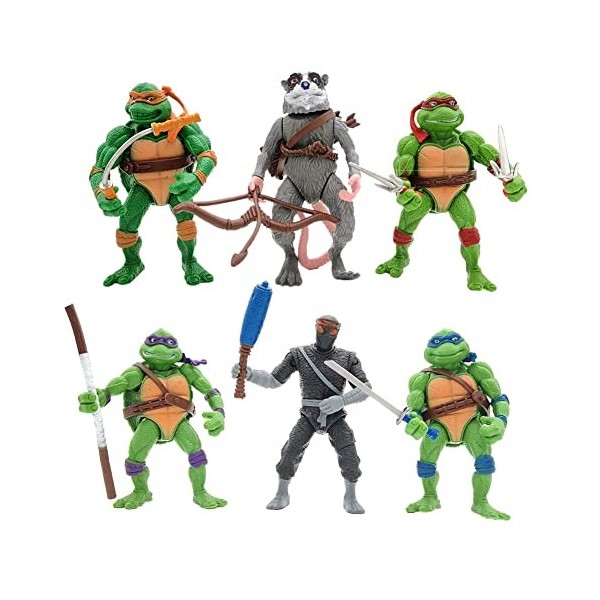 Ensemble de figurines de tortues daction animées sur le thème des ninjas, décorations de gâteau danniversaire, fournitures 