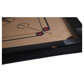 Terrapin Trading Apex Indian Wooden Wood Carrom Board 65 x 65cm + Accessoires grevistes