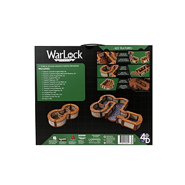 Warlock Tiles: Expansion Pack - 1 in. Town & Village Angles & Curves