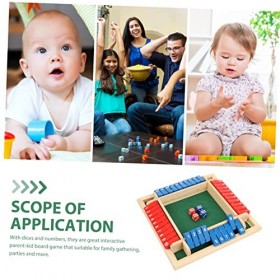 STOBOK Règles De Fermeture 5 Sets Board Game for Wooden Playset Playset Wood Number Flip Tiles Game Wooden Challenge Table Bo