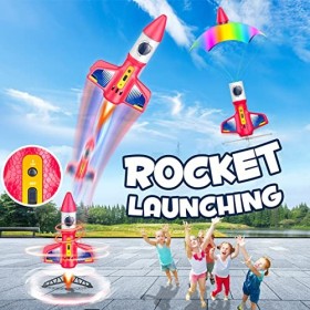 Dislocati Jouet Garcon 6-12 Ans, Parachute Fusée Jouet Enfant 6-12 Ans Cadeau Garcon Fille 6 7 8-12 Ans Fusee Jeux Enfants Je