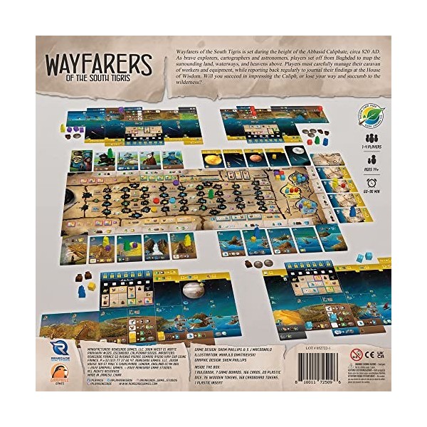 RENEGADE GAMES Wayfarers of The South Tigris - Jeu de société de stratégie de placement de dés, à partir de 14 ans, 1 à 4 jou