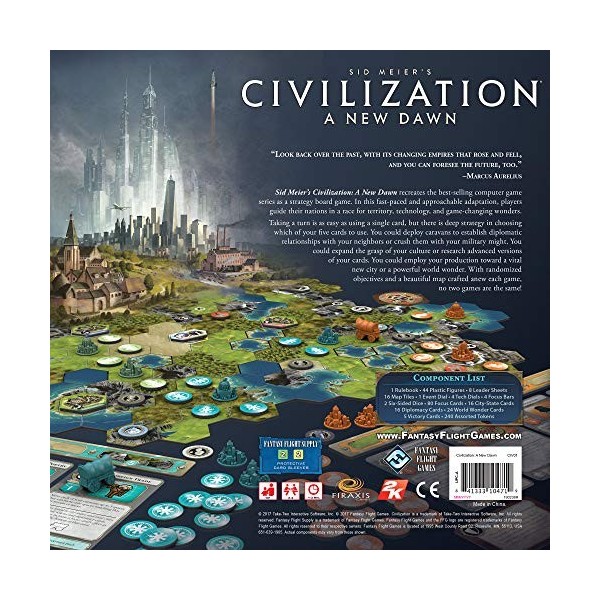 Fantasy Flight Games CIV01 FFGCIV01 Sid Meiers Civilization: A New Dawn