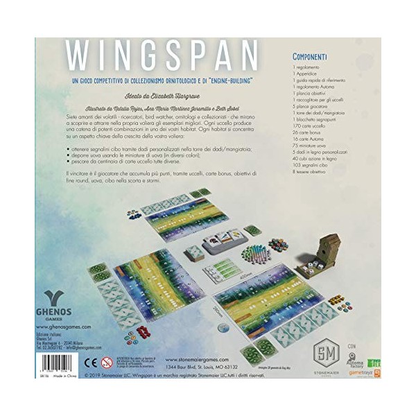 Ghenos Games Wingspan, multicolore, 1 - Version italienne