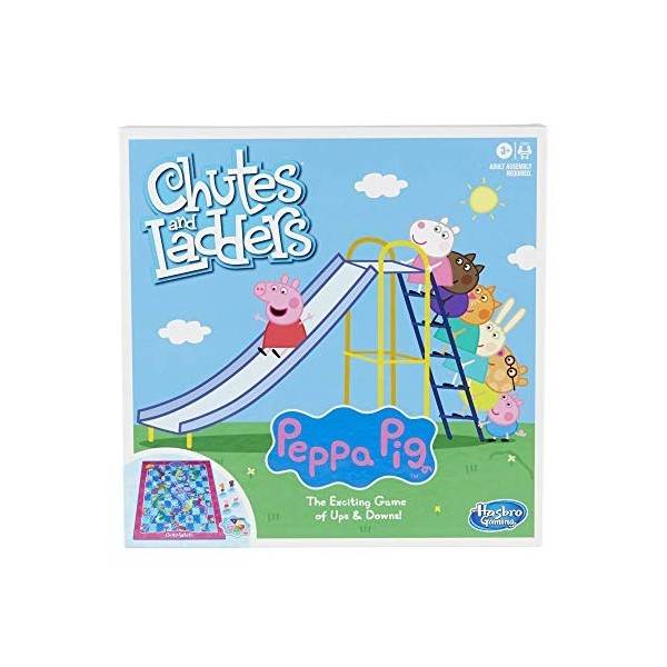 Hasbro Gaming Chutes and Ladders: Peppa Pig Edition Board Game for Kids Ages 3 and Up, for 2-4 Players