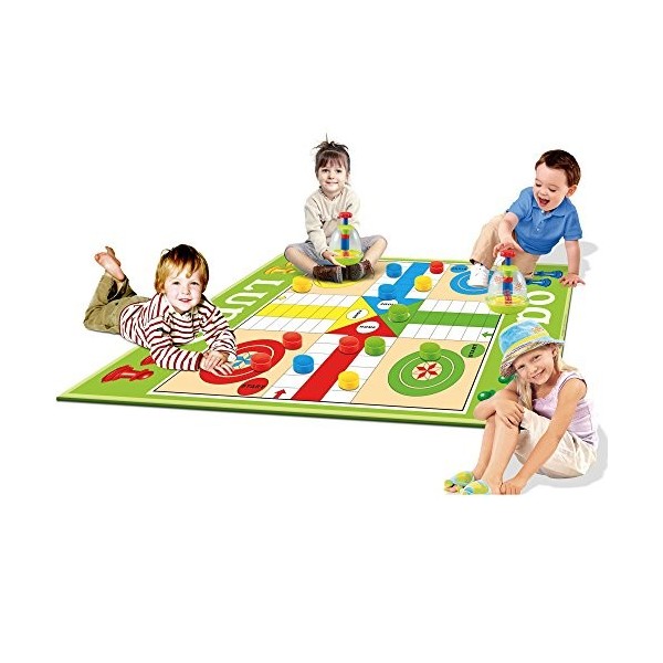 Eduk8 Tapis de Jeu géant Ludo – Jeu dintérieur et dextérieur pour Enfants de 3, 4, 5, 6 ou 7 Ans Ludo géant 