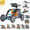 STEM Kit de Robot Solaire Jouets 12 en 1, Ensemble dExpériences Scientifiques du Bâtiment éducatif Cadeaux pour Enfants Garç