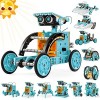 STEM Kit de Robot Solaire Jouets 12 en 1, Ensemble dExpériences Scientifiques du Bâtiment éducatif Cadeaux pour Enfants Garç