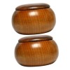 Cabilock 3 Pcs Jujube Bois Go Jar Go Game Can Professionnel Go Bowl Go Bowls Conteneur avec Couvercle Bambou Go Game Bowl Pot