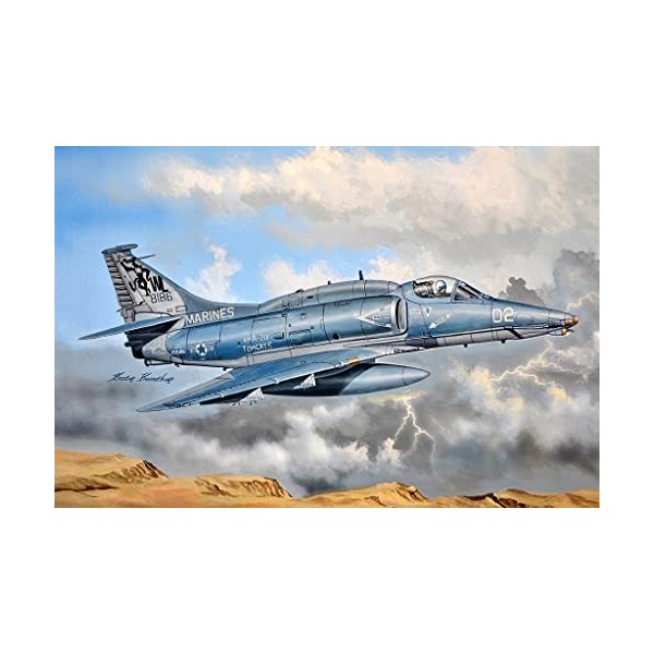 Hobbyboss HBB87256 Sky Hawk Échelle 1:72-A-4M Kit de modélisme Couleur moulée