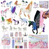 BONNYCO Dinosaure Jouet Garcon Kit Peinture avec 16 Figurines Activites Manuelles pour Enfants avec Phosphorescence, Loisirs 