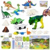 BONNYCO Dinosaure Jouet Garcon Kit Peinture avec 16 Figurines Activites Manuelles pour Enfants avec Phosphorescence, Loisirs 