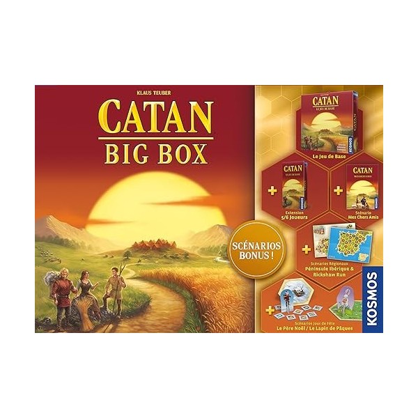 Asmodee Kosmos Catan : Big Box - Jeux de société - Jeux de Plateau - Jeux de stratégie - Jeu de développement à partir de 10 