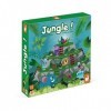 JANOD- Jeu des Serpents et échelles, Version Jungle Bois et Carton , J02741, Multicolore