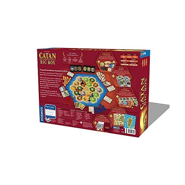 Giochi Uniti GU712 Catan Big Box, édition Italienne, Jeu de Gestion, Multicolore