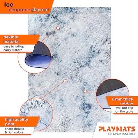 PLAYMATS- Flames of War Bataille, Jeu, Tapis en Caoutchouc, E001-R-fow, Ice, 72" x 48" / 183 cm x 122 cm