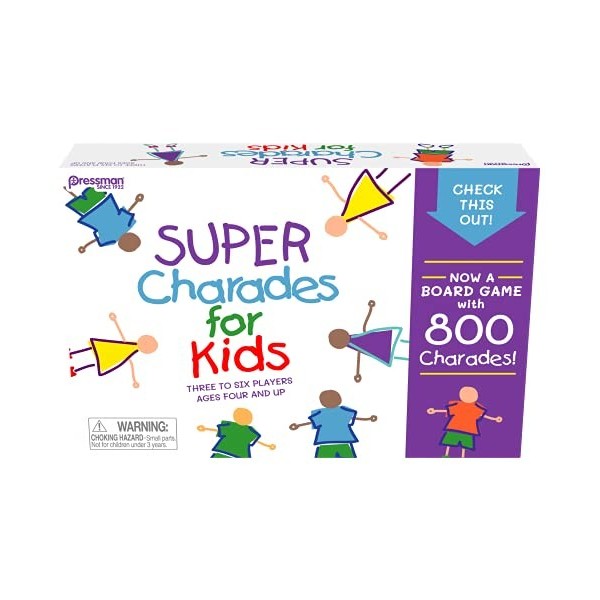 Jeu de société Super Charades for Kids - Le jeu familial « Aucune lecture nécessaire » par Pressman