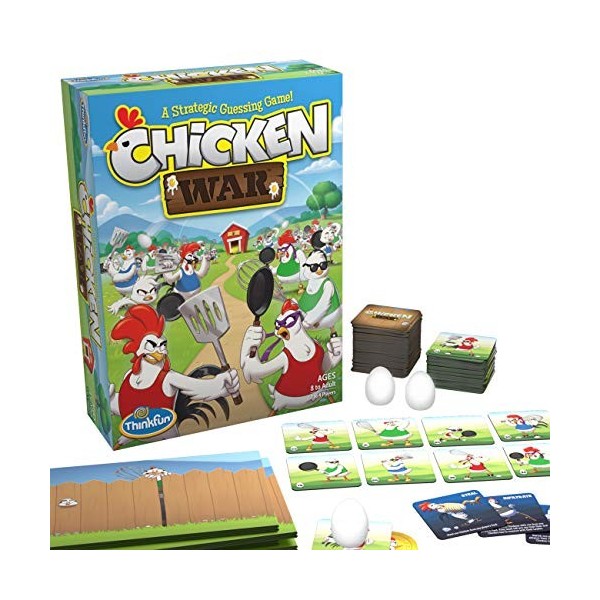 ThinkFun Jeu et casse-tête Chicken War pour garçons et filles à partir de 8 ans – Un jeu intelligent avec un thème amusant et