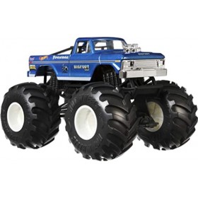 Hot Wheels Monster Trucks voiture de course Big Foot avec roues géantes, véhicule échelle 1/24, jouet pour enfant, GBV32