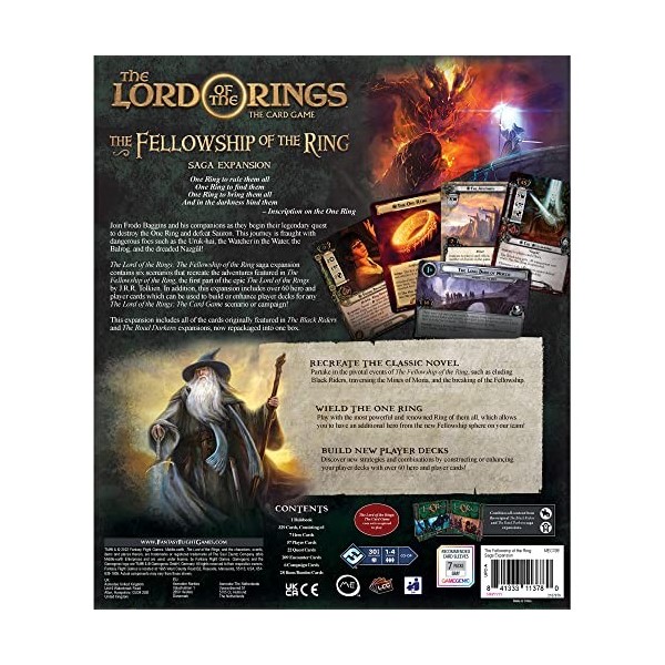 Fantasy Flight Games Lord of The Rings The Card Game Fellowship of The Ring Saga Expansion