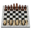 HBS GAMES Design marbre blanc - Jeu déchecs classique en bois - 37 cm - Jeu déchecs et de dames - Jeu de cartes - Jeu famil