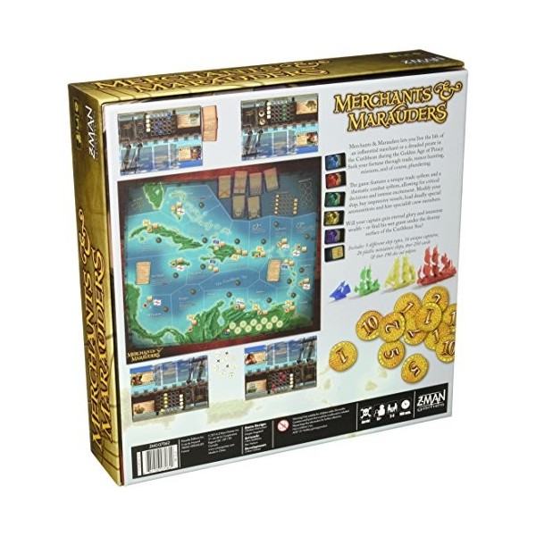 Z-Man Games ZMG7062 Merchants and Marauders Board Game,Gold