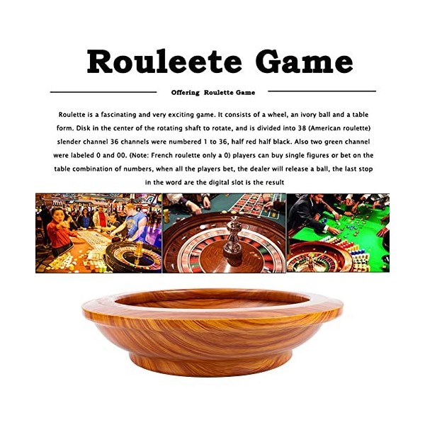 Jeu de roulette de concours, jeu de roulette en bois en panneaux de fibres, jeu de société de roulette de 12 pouces, roulette