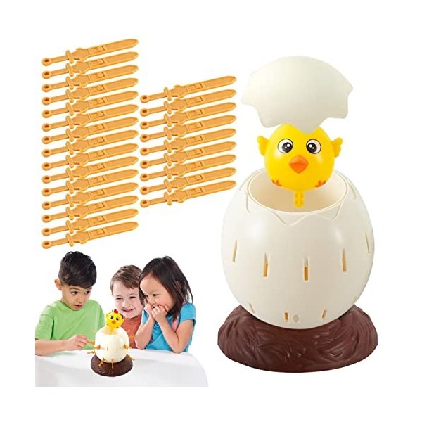 TLM Toys 4 Pcs Jeu société daction pour Enfants - Jouet sûr et Inoffensif pour Gros œufs,Jeux daction Amusants et Classique