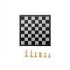 QIAOLI Échecs Ensemble déchecs internationaux magnétiques Ensemble dor et dargent Argent Portable Pliing Voyage Jeux de Vo