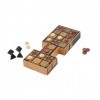Masters Replica Royal Game of Ur Board Game with Pyramid Dice - Features Authentic Design with Solid Wood Board and Wooden Pi