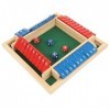 Ciieeo 5 Ensembles Jeu De Société en Bois Jeu Intelligent Apprentissage des Mathématiques Table en Bois Voyage Mini en Bois A