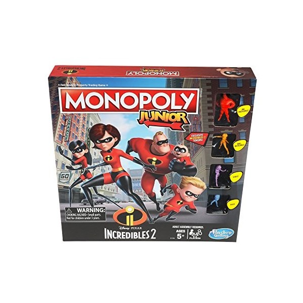 Hasbro Monopoly Junior Game: Disney/Pixar Incredibles 2 Edition