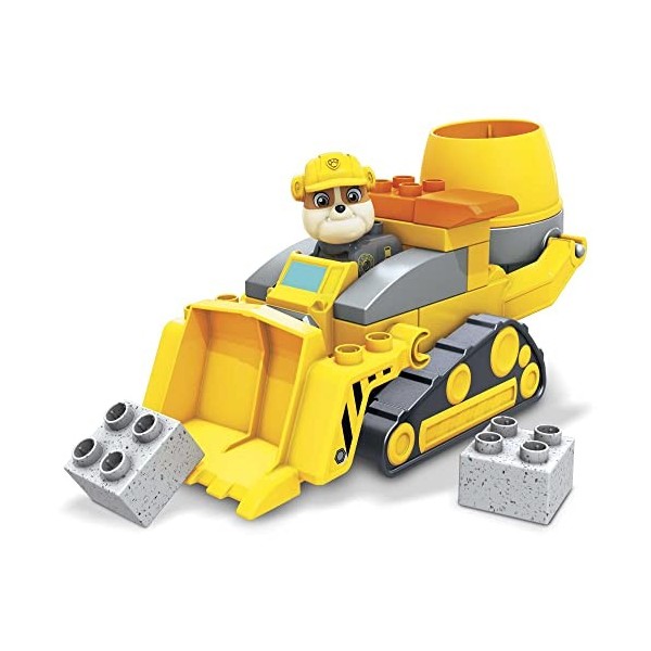 Mega Bloks La PatPatrouille : Le film, Engin de Construction de Ruben, 16 blocs de construction et 1 figurine, jouet pour bé