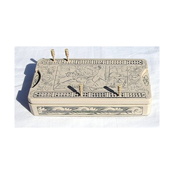 Masters Traditional Games Replica Historical Sailors Cribbage Box - with cards and pegs