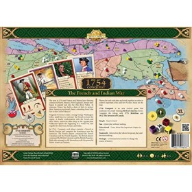 Academy Games - 1754 Conquest The French and Indian War - Board Game - Ages 12 and Up - 2-4 Players - English Version