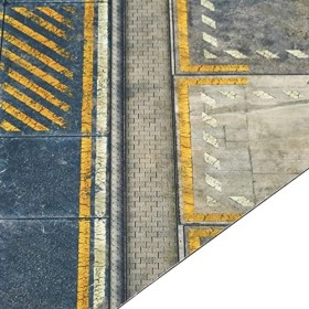 PLAYMATS- Dropzone Commander Bataille, Jeu, Tapis en Caoutchouc, C009-R-dropzone, Infinity, 48" x 48" / 122 cm x 122 cm