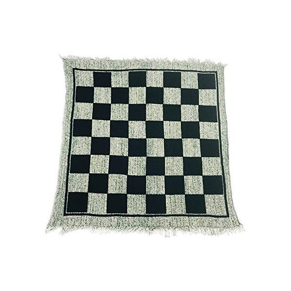 Yuanhe Jeu de dames 3 en 1 avec jeu de Tic Tac Toe avec tapis réversible, Calssic pour intérieur ou extérieur