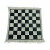 Yuanhe Jeu de dames 3 en 1 avec jeu de Tic Tac Toe avec tapis réversible, Calssic pour intérieur ou extérieur