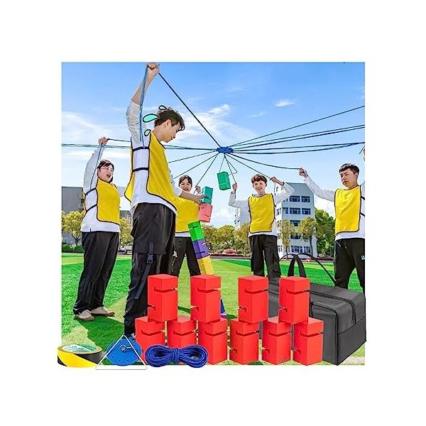 Jeux De Travail Déquipe pour Le Travail, Jeux De Jour sur Le Terrain en Plein Air, Jeux De Construction De Tour Coopératifs 