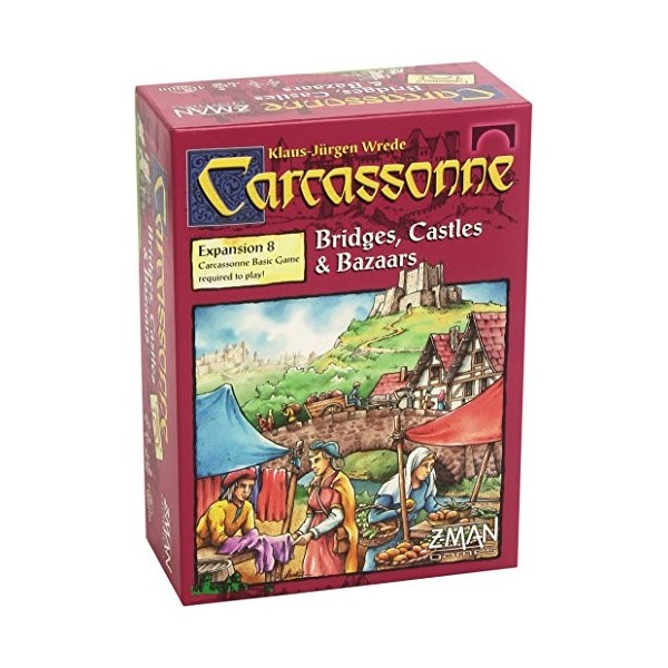 Z-Man Games Carcassonne dextension 8 : Bridges, Castles And Bazaars - Version Anglaise