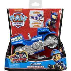 Paw Patrol LA Pat Patrouille - VEHICULE + Figurine Chase Moto Pups - Moto avec Rétrofriction Et Figurine Amovible De Chase 6