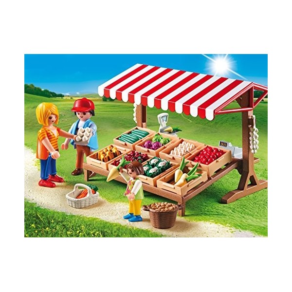 Playmobil 6121 Marchand avec Stand de Légumes
