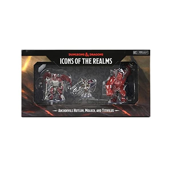 Wizkids D&D Icons of The Realms Miniatures prépeintes Archdevils - Hutijin, Moloch, Titivilus