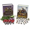 Meeples of Might & Menace – 60 minis colorés et héroïques de 16 mm – Accessoire miniature Meeple en bois pour jeu de rôle de 