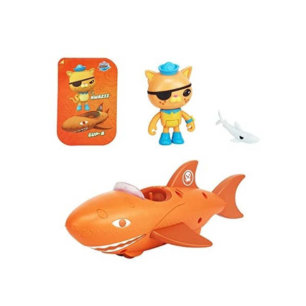 Octonauts Above & Beyond | Véhicule et Figurine de Luxe | Kwazii & Gup B Adventure Pack | Recréez Les Missions, 61106, Multic