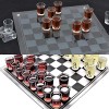 Ensemble De Jeu De Tir Aux Échecs en Verre, Comprenant 32 Verres À Vin en Verre Et 1 Plateau De Jeu en Verre, Adapté Aux Joue